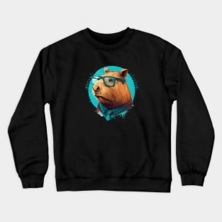 Capybara Hipster Crewneck Sweatshirt